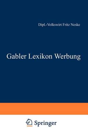 Gabler Lexikon Werbung de Fritz Neske