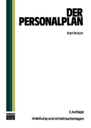 Der Personalplan: Anleitungen und Arbeitsunterlagen de Karl Braun