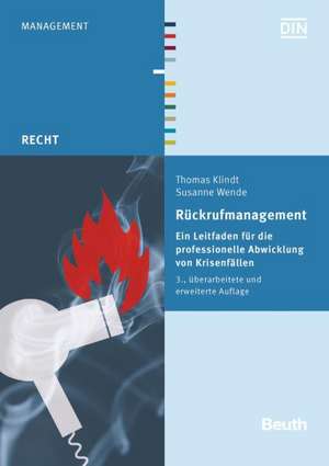 Rückrufmanagement de Thomas Klindt