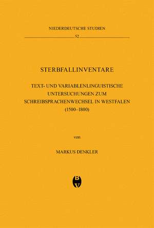 Sterbfallinventare de Markus Denkler