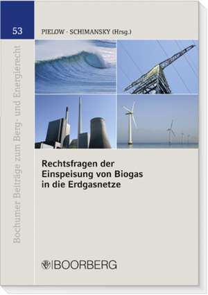 Rechtsfragen der Einspeisung von Biogas in die Erdgasnetze de Johann-Christian Pielow