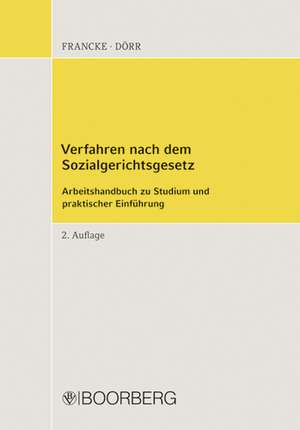 Verfahren nach dem Sozialgerichtsgesetz de Konrad Francke