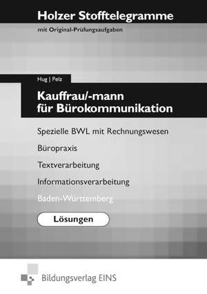 Stofftelegramm Kauffrau/-mann für Bürokommunikation. Lösunge. Badfen-Württemberg de Hartmut Hug