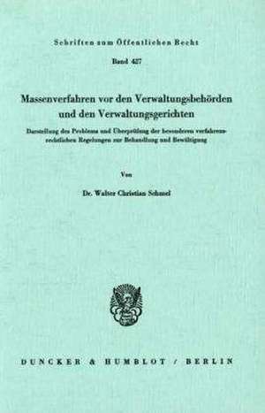 Massenverfahren vor den Verwaltungsbehörden und den Verwaltungsgerichten de Walter Christian Schmel