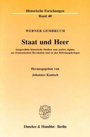 Staat und Heer. de Werner Gembruch