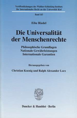 Die Universalität der Menschenrechte de Eibe H. Riedel