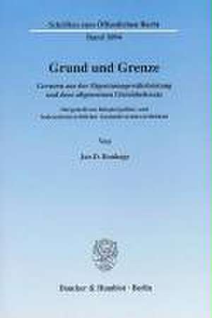 Grund und Grenze. de Jan D. Bonhage