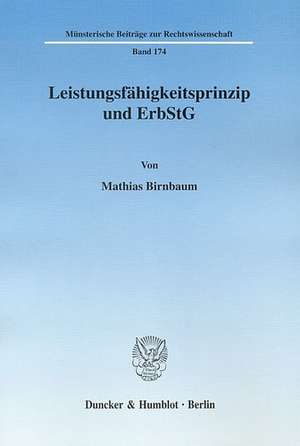 Leistungsfähigkeitsprinzip und ErbStG de Mathias Birnbaum