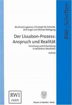 Der Lissabon-Prozess: Anspruch und Realität de Bernhard Lageman