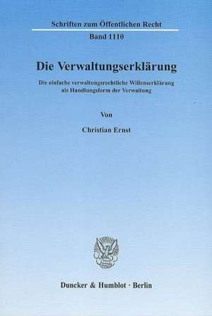 Die Verwaltungserklärung de Christian Ernst