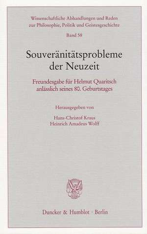 Souveränitätsprobleme der Neuzeit de Hans-Christof Kraus