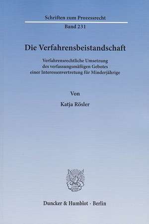 Die Verfahrensbeistandschaft de Katja Rösler