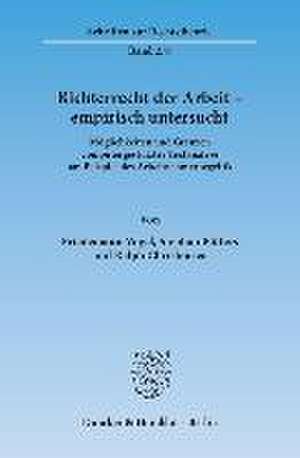 Richterrecht der Arbeit - empirisch untersucht de Friedemann Vogel