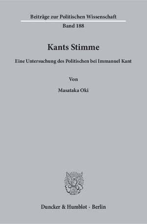 Kants Stimme de Masataka Oki