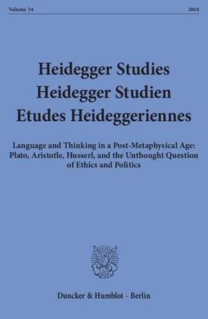 Heidegger Studies / Heidegger Studien / Etudes Heideggeriennes. de Parvis Emad