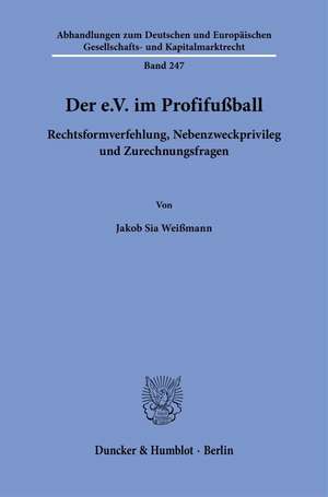 Der e.V. im Profifußball de Jakob Sia Weißmann