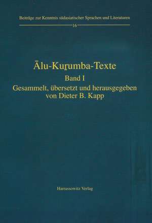 Alu-Kurumba-Texte - Band 1 de Dieter B Kapp