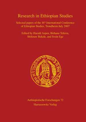 Research in Ethiopian Studies de Harald Aspen