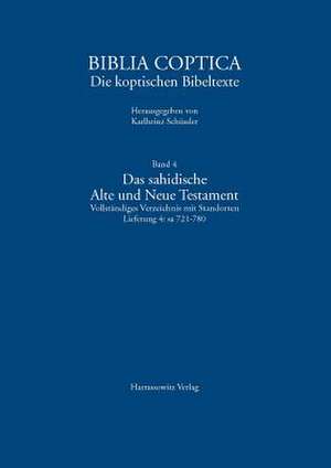 Das Sahidische Alte Und Neue Testament Vollstandiges Verzeichnis Mit Standorten