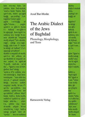 The Arabic Dialect of the Jews of Baghdad de Assaf Bar-Moshe