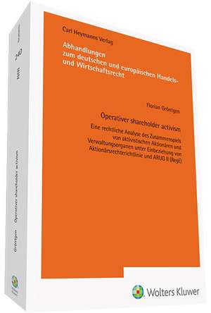 Operativer shareholder activism de Florian Gröntgen