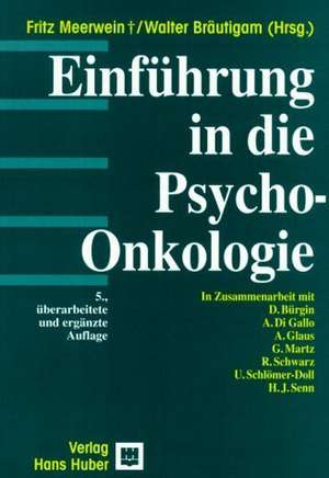 Einführung in die Psycho-Onkologie de Fritz Meerwein