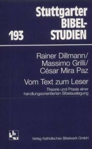 Vom Text zum Leser de Rainer Dillmann