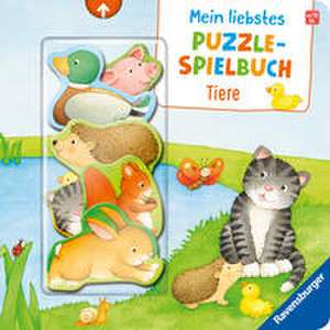 Mein liebstes Puzzle-Spielbuch: Tiere - Puzzlebuch ab 18 Monaten, mit 6 Puzzleteilen de Frauke Nahrgang