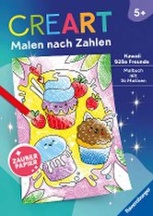 Ravensburger CreArt Malen nach Zahlen ab 5: Kawaii Süße Freunde, Malbuch, 24 Motive, Zauberpapier de Amanda Püschel