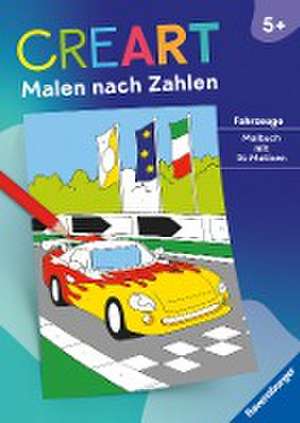 Ravensburger CreArt Malen nach Zahlen ab 5: Fahrzeuge, Malbuch, 24 Motive de Rolf Bunse