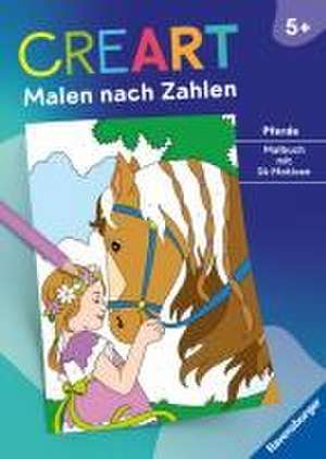 Ravensburger CreArt Malen nach Zahlen ab 5: Pferde, Malbuch, 24 Motive de Mia Steingräber