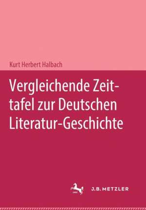 Vergleichende Zeittafel zur deutschen Literatur-Geschichte de Kurt Herbert Halbach