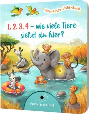 Krämer, F: Mein Puste-Licht-Buch: 1,2,3,4 - wie viele Tiere