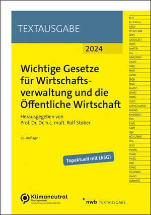 Wichtige Gesetze für Wirtschaftsverwaltung und die Öffentliche Wirtschaft de Nwb Gesetzesredaktion