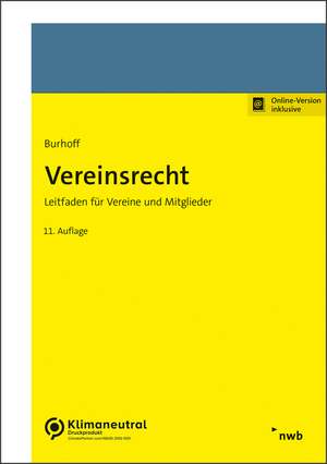 Vereinsrecht de Detlef Burhoff