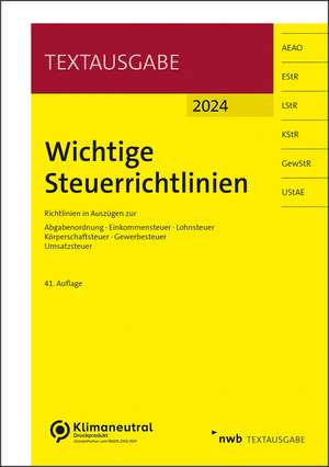 Wichtige Steuerrichtlinien de Ralf Walkenhorst