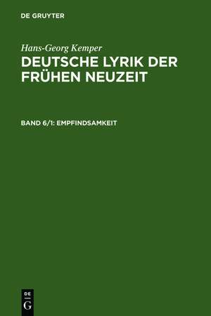 Empfindsamkeit de Hans-Georg Kemper