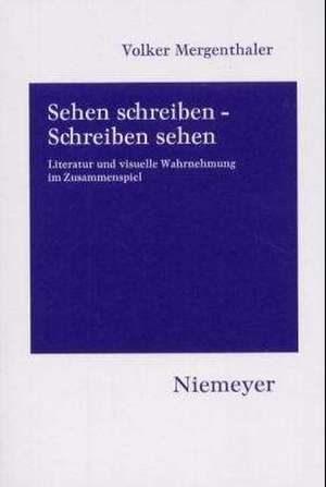 Sehen schreiben - Schreiben sehen: Literatur und visuelle Wahrnehmung im Zusammenspiel de Volker Mergenthaler