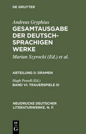 Trauerspiele III de Hugh Powell