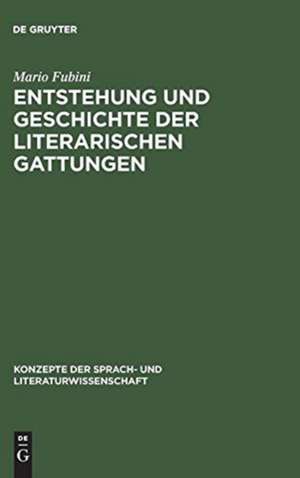 Entstehung und Geschichte der literarischen Gattungen de Mario Fubini