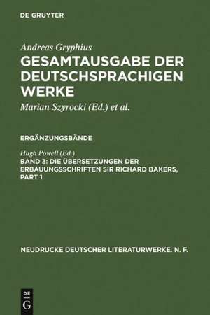 Die Übersetzungen der Erbauungsschriften Sir Richard Bakers de Hugh Powell