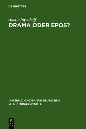 Drama oder Epos?: Richard Wagners Gattungstheorie des musikalischen Dramas de Anette Ingenhoff