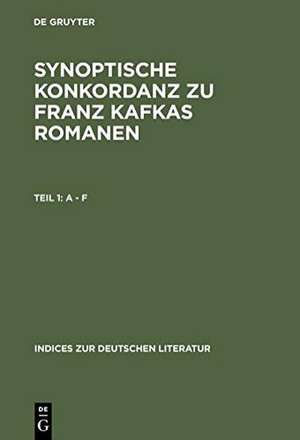 Synoptische Konkordanz zu Franz Kafkas Romanen: Der Verschollene - Der Proceß - Das Schloß de Heinrich P. Delfosse