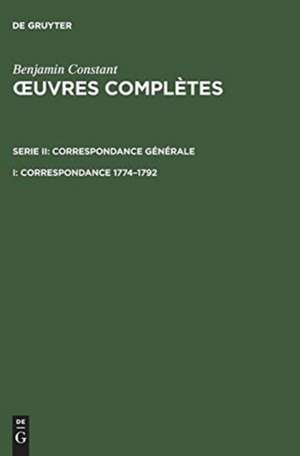 Correspondance 1774-1792 de C.P. Courtney