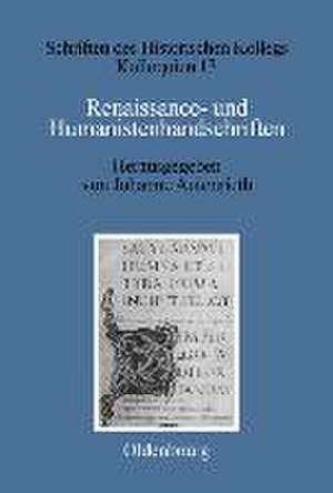 Renaissance- und Humanistenhandschriften de Johanne Autenrieth