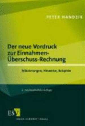 Der neue Vordruck zur Einnahmen-Überschuss-Rechnung de Peter Handzik