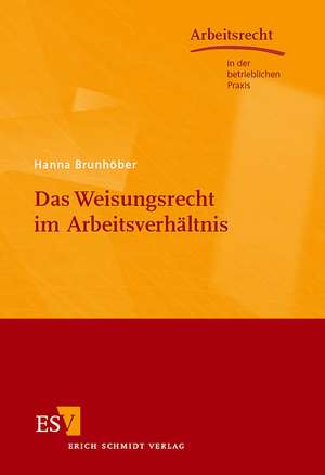 Das Weisungsrecht im Arbeitsverhältnis de Hanna Brunhöber