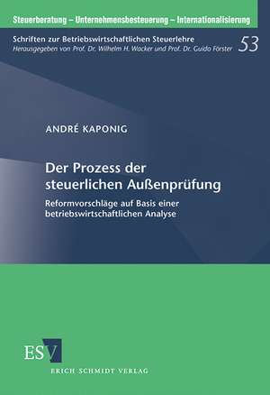 Der Prozess der steuerlichen Außenprüfung de André Kaponig