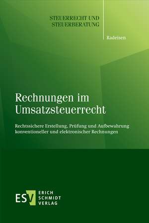 Rechnungen im Umsatzsteuerrecht de Rolf-Rüdiger Radeisen