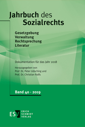 Jahrbuch des Sozialrechts. Dokumentation für das Jahr 2018 de Peter Udsching